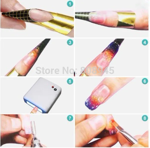 Pare S On Acrylic Nail Forms Ping Low Builder Gel Use Nail Form 500pcss Art Plastic