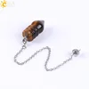 CSJA Natural Fortune-telling Pendulum for Dowsing Lapis Lazuli Pendant Pendulum Chakra Healing Crystal Pendule Radiesthesia E642 ► Photo 2/6