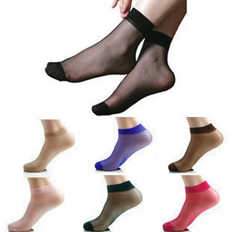 2014 High Quality Women Transparent Thin Crystal Socks/Girls Socks Multi Colors Nude Coffee Grey Black Free Shipping | Женская одежда