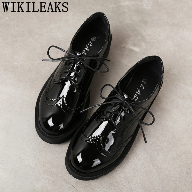 Модная Корейская обувь кожаная Рабочая для женщин удобная повседневная женская