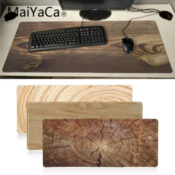 

MaiYaCa New Design Brown Wood grain Laptop Gaming Mice Mousepad BIG SIZE Rubber Game Mouse Pad your wife girl friend gift