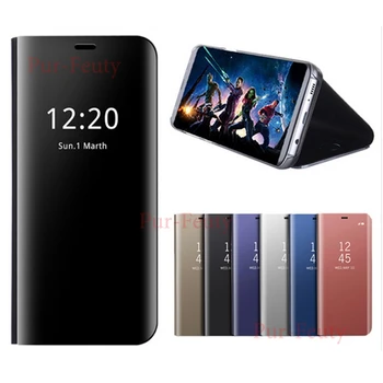 

Flip Case for Samsung Galaxy A6 2018 6 A 600 A600 A600FN Clear View Mirror PU Leather Cover for Samsung Galaxy A6 PLUS 2018 A605