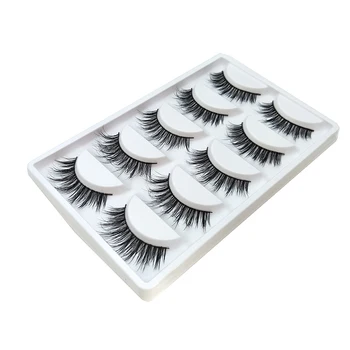 

5 Pairs Luxurious Mink Hair False Eyelashes Thick Curled Full Strip Lashes Eyelash Extension Fashion Women Eyes Natural Makeup