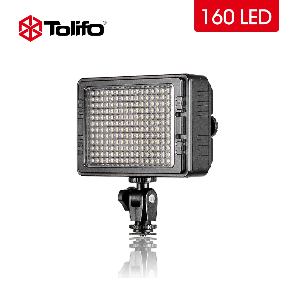 Tolifo PT 160S 160 LED видео свет 1200LM 5600 K/3200 K с регулируемой яркостью двумя фильтрами для