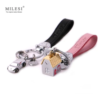 

Milesi House Keychain And Car Outdoors Shaped Fashion Keychains Fashion Car Keyring Lover Wedding Gift K0209