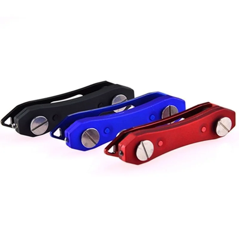 

Compact Key Holder Aluminium Organiser Pocket Folding Ring 12 Key Keychain