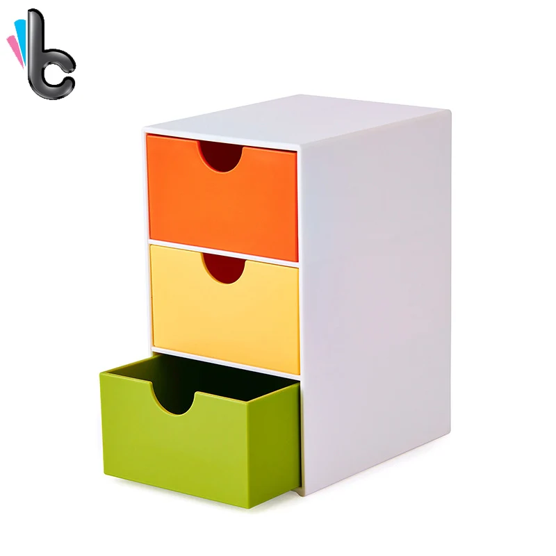 Us 24 98 3 Drawers Storage Box Mini Multi Function Drawer Organizer Home Office Desk Cosmetics Case 4 In Boxes Bins From