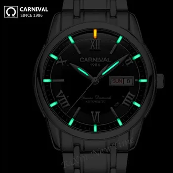 

Carnival Watch Military tritium T25 luminous watch men luxury brand automatic mechanical watches full steel waterproof watches
