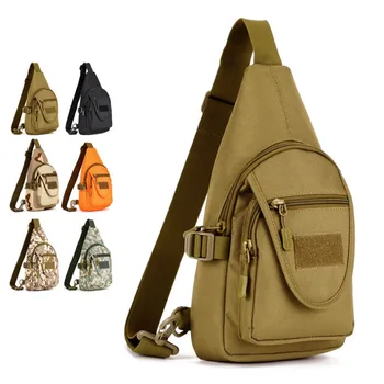 

Men Casual Waterproof 10000D Nylon Sling Chest Bag Military Travel Cross Body Messenger PackPouch