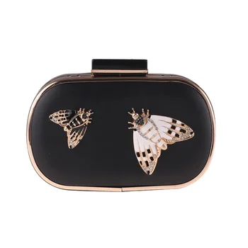 

Fashion 3D Butterfly Clutches Bag Sequined Diamonds Evenning Bag Crystal Party Purse For Women Handbag Long Chain Shoulder Bags