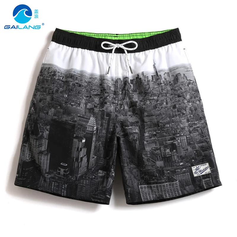 

Mens board shorts bermudas swimming trunks sweat double layer swimwear liner wawerproof drawstring bathing beach surf men