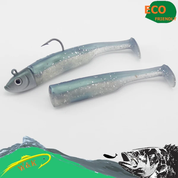 Set package with jig head fishing lure soft lure for sea bass fishingin Fishing Lures from