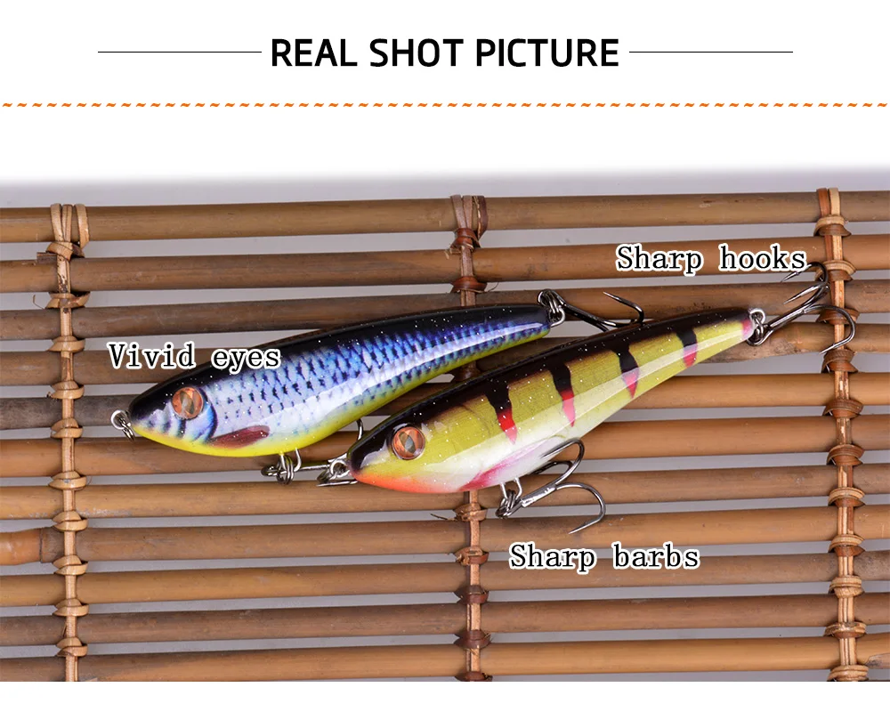 95 мм 21 г медленное погружение проводник рывка приманка рыболовная приманка с VMC Антикоррозийные прочность тройные Крючки