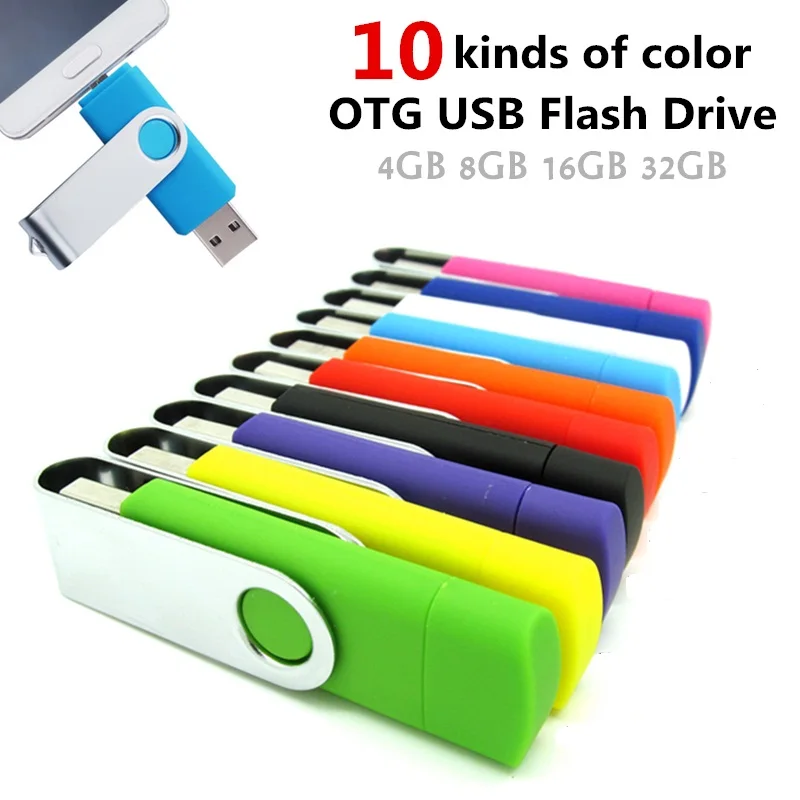 10 цветов otg флэш накопитель usb карта памяти 16 ГБ 32 флеш personalizado android телефон
