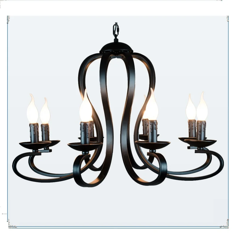 Modern Iron Pendant Lights rustic black and white american pendant