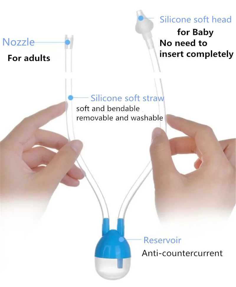 Безопасное очищение носа пылесос для новорожденных детей вакуумный носовой аспиратор защита от гриппа уход за новорожденными