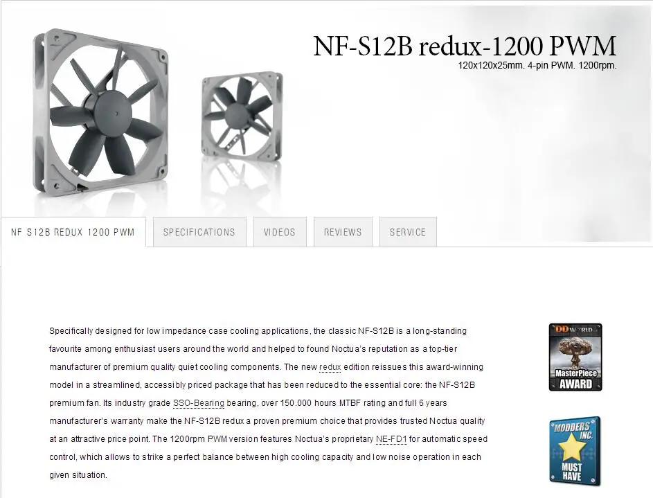 Noctua NF-S12B redux-1200 PWM 7000 PC компьютерные корпуса башни Процессор 12 мм вентилятор кулеры вентиляторы Охлаждающие вентиляторы