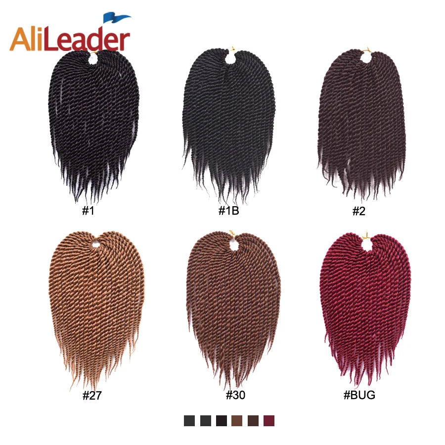 Синтетические косички AliLeader 6 цветов 12 дюймов Сенегальские для плетения 22 корня