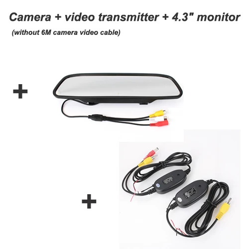 Беспроводная камера заднего вида для R enaul t Fluence Clio 4 CCD Водонепроницаемая камера ночного видения резервная парковочная камера - Название цвета: wireless monitor 1