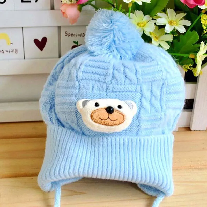 Cute Baby Soft Crochet Bear Hat