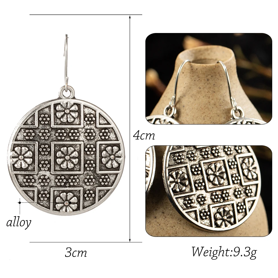 Большие круглые Висячие серьги для женщин трендовые серебряные минималистичные геометрические серьги модные ювелирные подвески