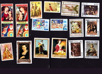 

50Pcs/Lot World Famous Artist Painting Photo All Different From Many Countries NO Repeat Unused Postage Stamps Collecting