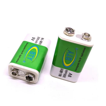 

4Pcs/Lot BTY 9V Rechargeable Batteries 300mAh NI-MH Recyclable NiMh Battery For Electronic Toys Batteria Cell In Stock
