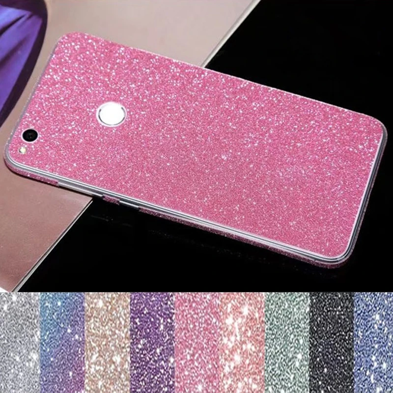 

Bling Shiny Full Body Phone Sticker For Huawei Honor 6X 5X Protective Film Glitter Skin Sticker For Huawei Honor 8 Lite