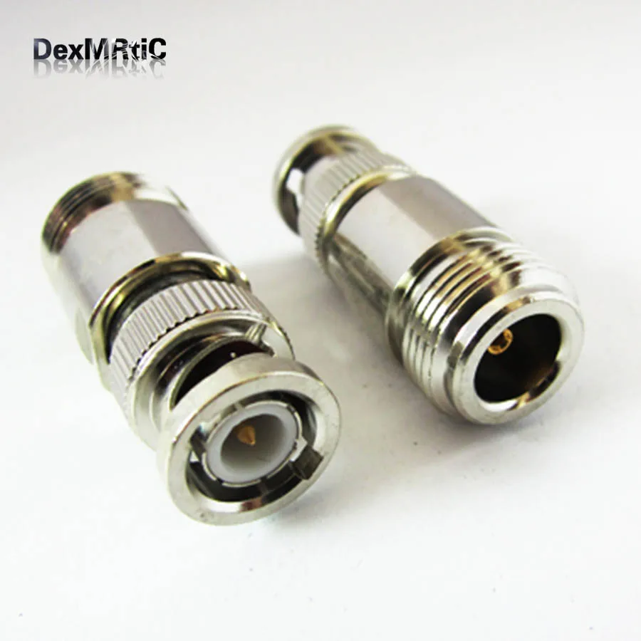1pc BNC to N type adapter BNC male switch N type female RF coax connector convertor straight