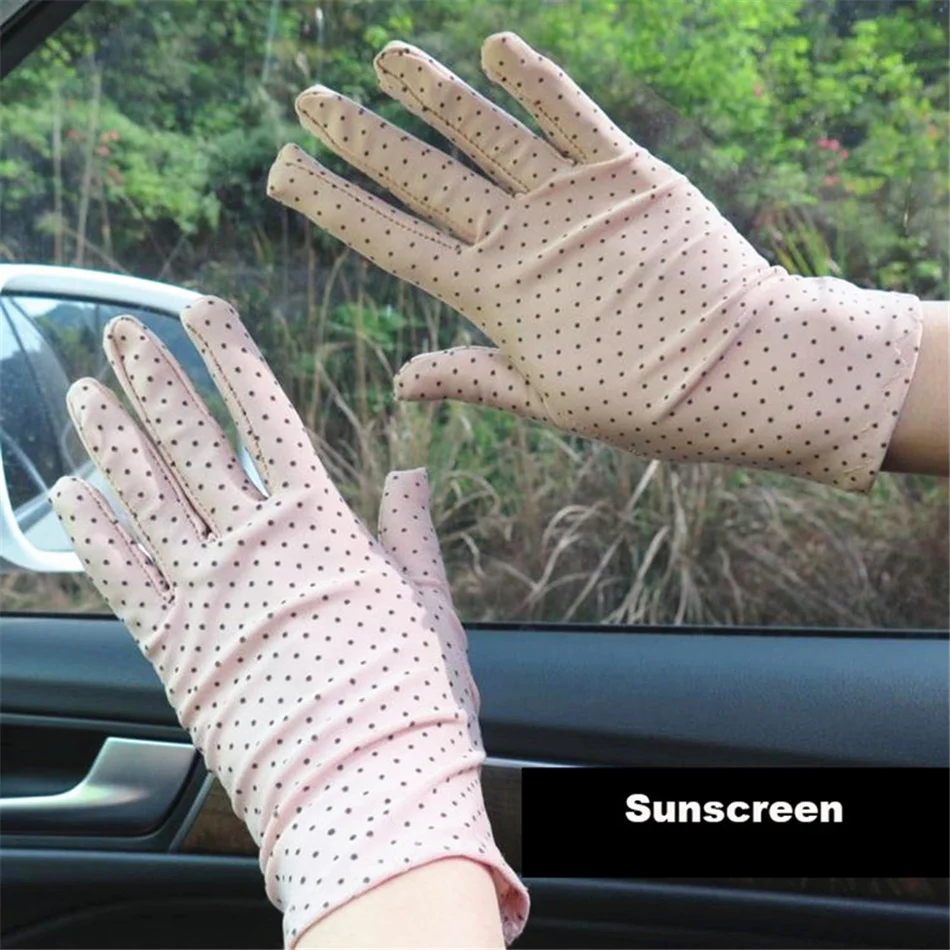 

Sunscreen Gloves Women'S Thin Long Summer Short Super Elastic / Winter Driving Protective Gloves 3-NEF01