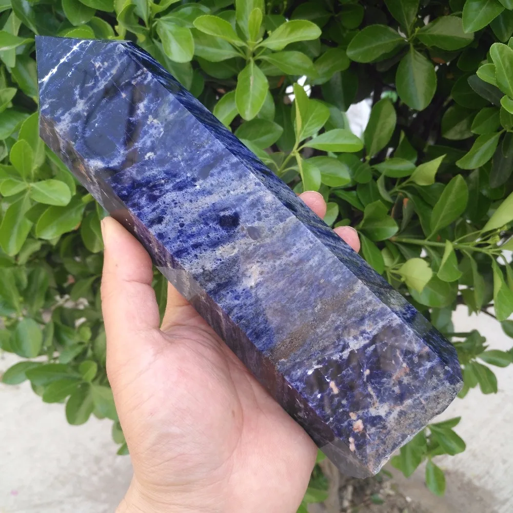 

1561g 100% NATURAL Blue-vein stone ( sodalite) QUARTZ CRYSTAL POINT HEALING WAND