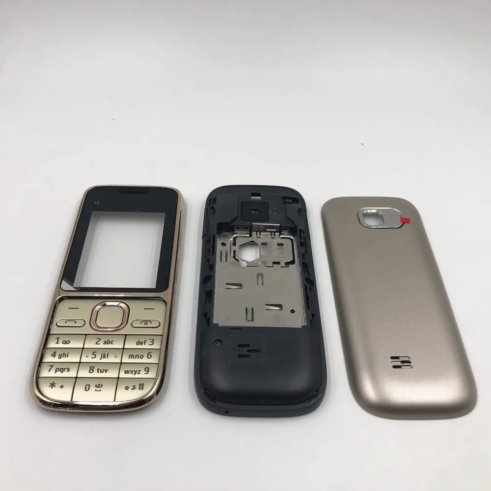 RTBESTOYZ полный корпус чехол для Nokia C2-01 крышка батареи Корпус чехол с английской клавиатурой+ логотип