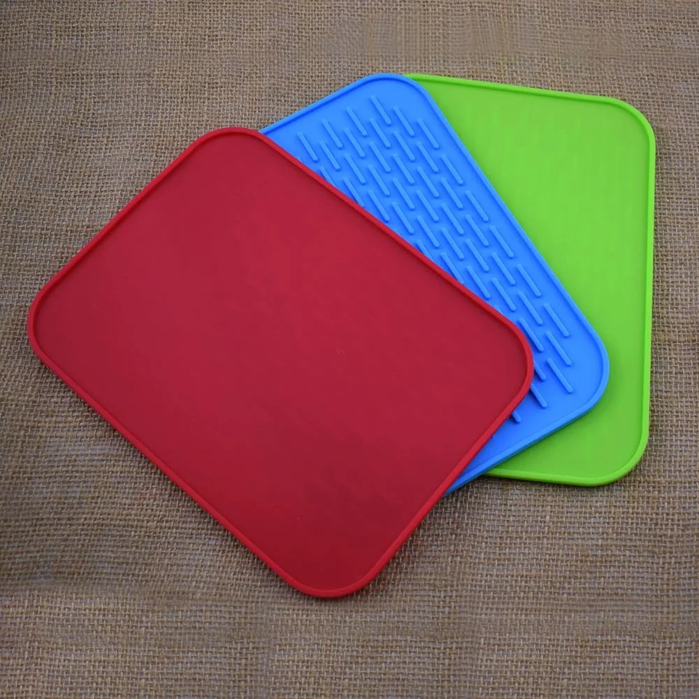 ZKNOC Rectangle Heat Resistant Mat Anti slip Pot Pan Mat Pad Silicone