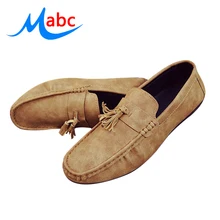 British Retro Tassel Men shoes Luxury Brand Loafers Fashion Mens Casual Shoes Comfortable Sapatos Masculinos Slip-on Flock MS114