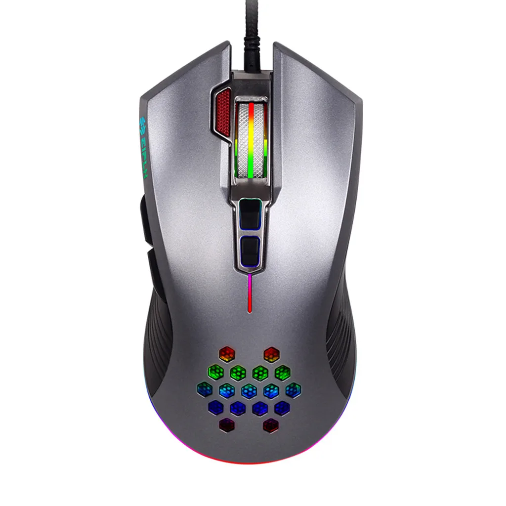 M908 12400 точек/дюйм ударная игровая мышь 19 программируемых кнопок RGB LED Лазерная