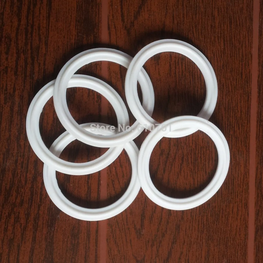 Junta de PTFE, Tipo Tri Clamp, Flange de virola, Tipo Sanitário, 2-1/2 pol, 64mm, 2 pol, 51mm, 5PCs