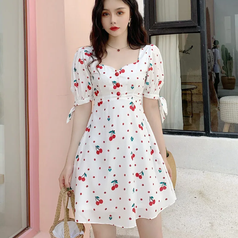 white cherry dress