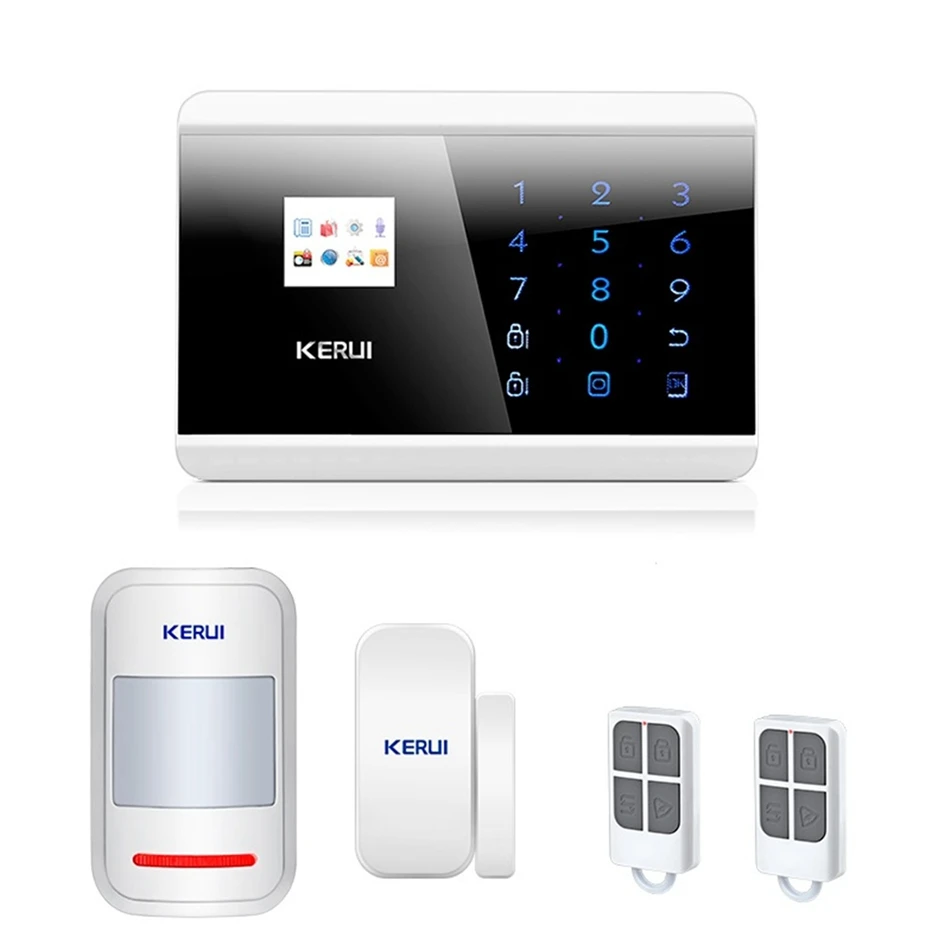 

LCD Wireless GSM SMS PSTN Auto Dial Home Office Burglar Intruder Security Alarm System Wireless Door/Window Sensor P.I.R Motion