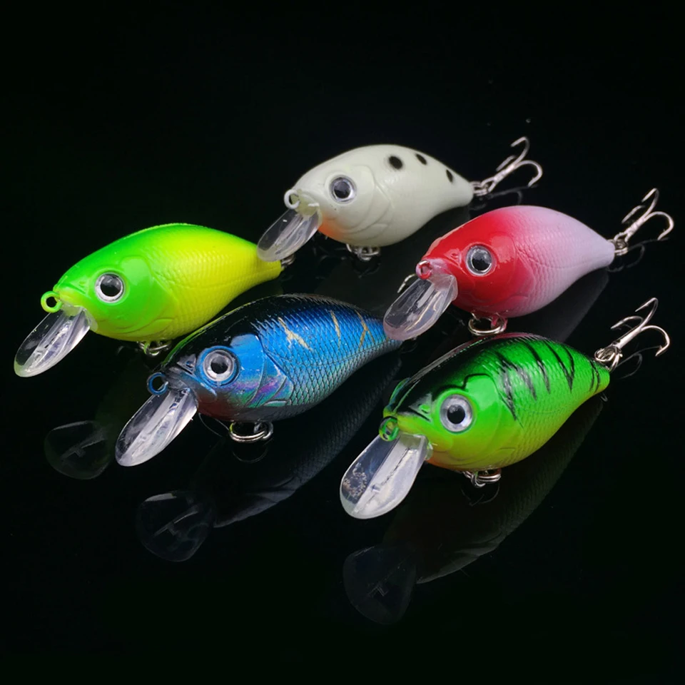 Walk Fish 5 unids/lote Anzuelos de pesca crank minnow cebo crankbait Bass cebos set juego tackle gancho agudo wobblers Pesca pesca Walk Fish 5 unids/lote Anzuelos de pesca crank minnow cebo crankbait Bass cebos set juego tackle gancho agudo wobblers Pesca pesca