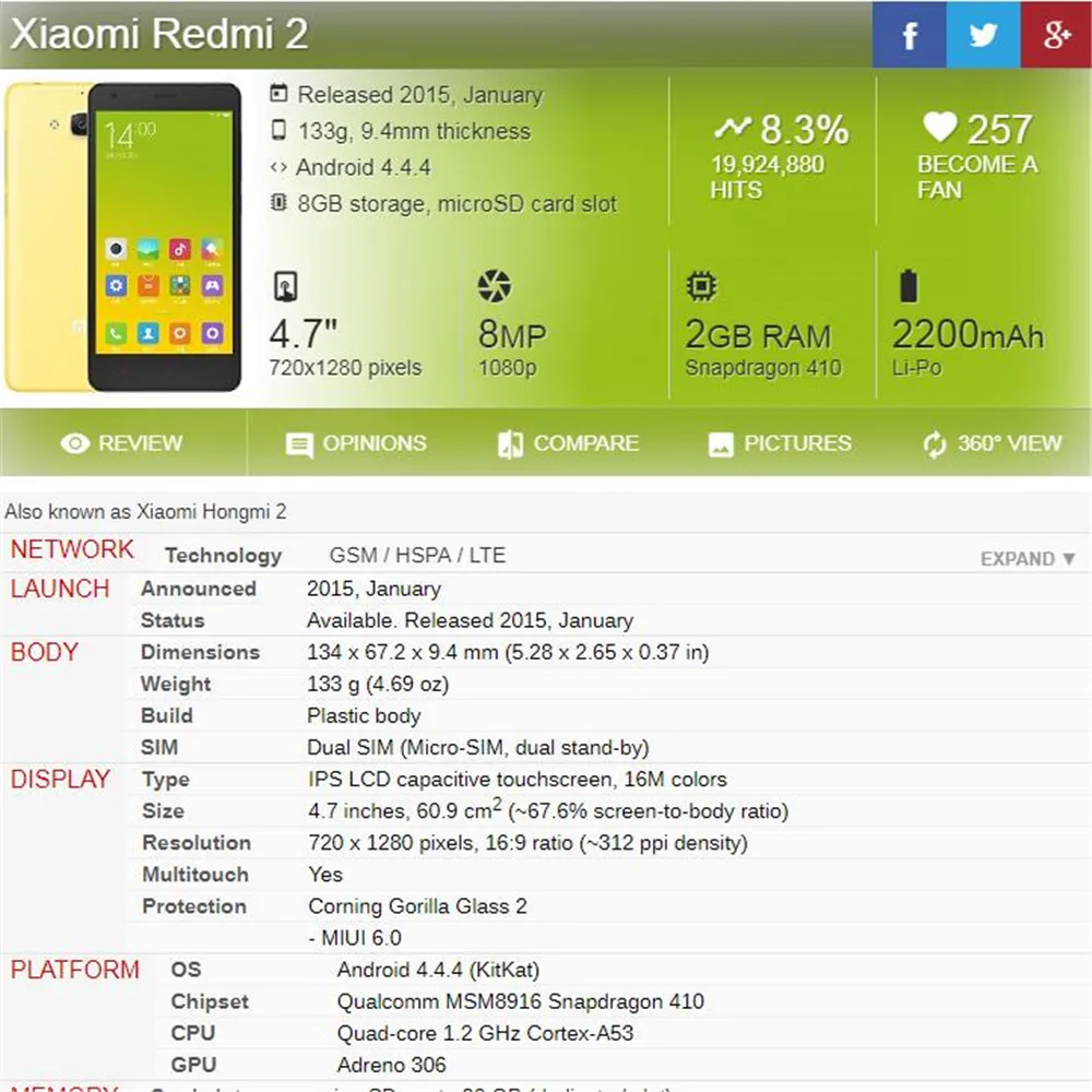 Качественный ЖК-дисплей AAA для Xiaomi Redmi 2, 4,7 дюймов, сенсорный экран, дигитайзер, 1280*720, сборка, рамка с бесплатным закаленным стеклом