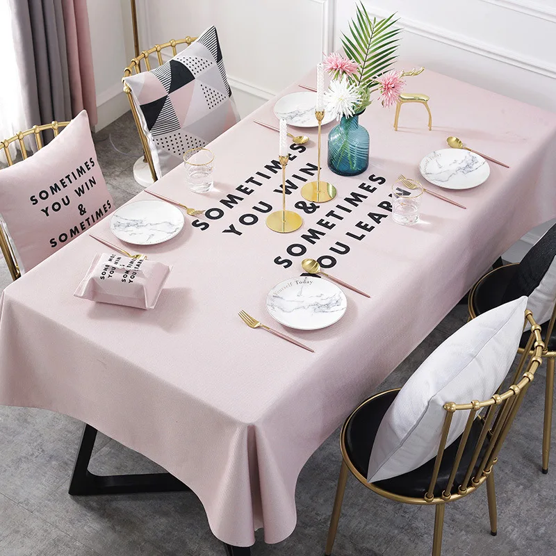 

Rectangle Printed Tablecloth Cotton Fabric Washable Table Cover, Wrinkle Free, Oil-Proof/Waterproof for Kitchen Dinning Party
