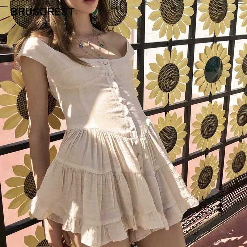 

Bohemian mesh women Summer dress elegant vintage button ruffle beach sexy party black mini dress boho casual korean vestidos