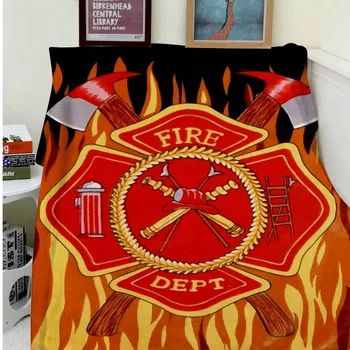 

Blanket Comfort Warmth Soft Plush Easy Care Machine Wash Firefighters Firemen Fire Sofa Bed Throw Kid Adult Warm Blanket