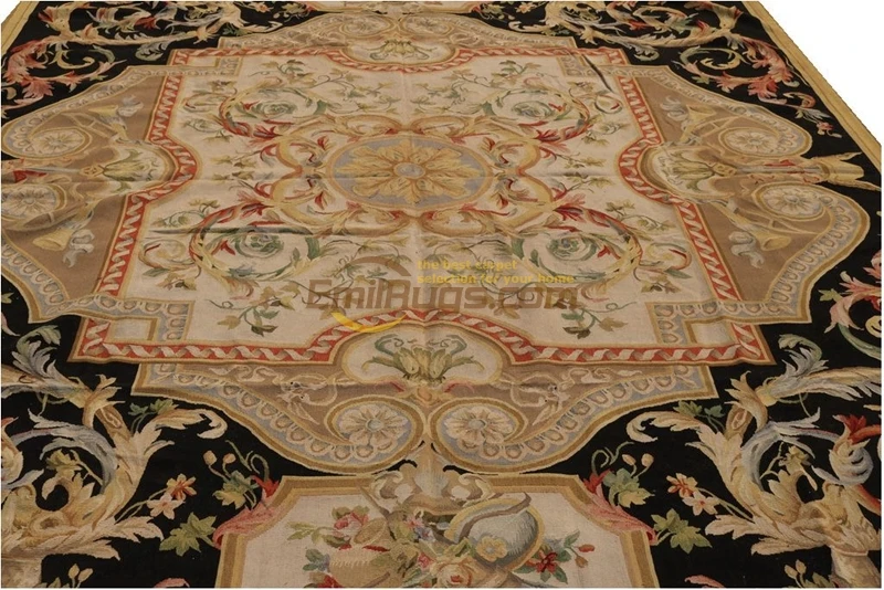 Ковров aubusson ковер ручной работы шерстяные ковры 274 см x 366 см(9 'x 12') 18gc20aubyg3