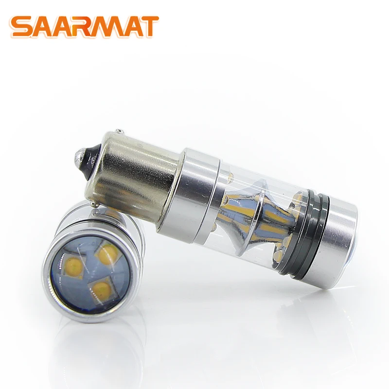 

LED 1156 ba15s P21W 75W T15 W16W 25W T20 7440 WY21W Bulbs For Car Reverse taillight Parking Lights White 12V (2 Pieces) SAARMAT