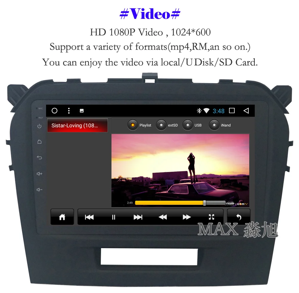Sale MAX Android 8.1.0 Car dvd For Suzuki Grand Vitara 2015 2016 2017 Radio RDS Bluetooth 4G WiFi SWC GPS Navigation System Free Map 7