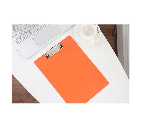 EZONE карамельный цвет A4 папка для файлов PP свежий стиль доска для письма клип файл ребенок подарок Школа Офис бумага файл бизнес офисные поставки - Цвет: Оранжевый