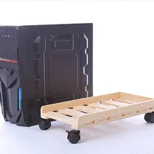 Передвижной чехол из твердой древесины для настольного ПК с регулируемой подставкой для компьютера