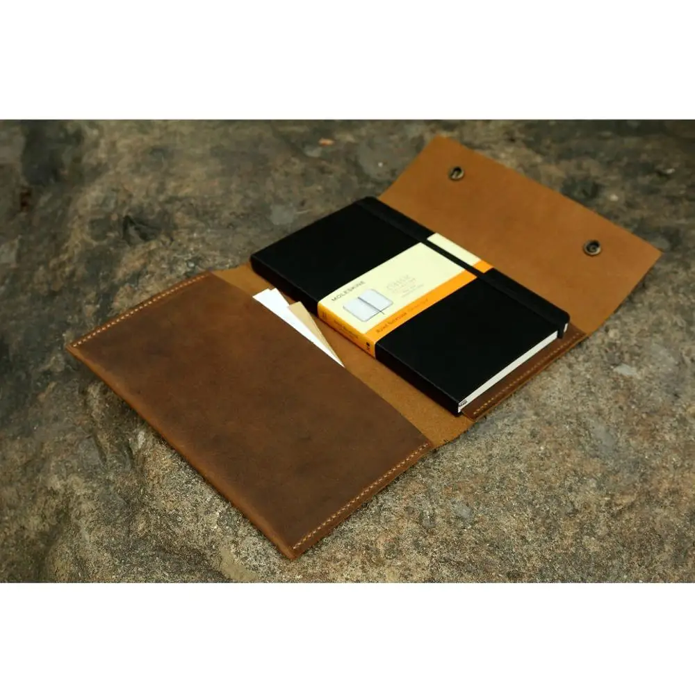 Чехол из потертой кожи для классики MOLESKINE большой размер кожаный чехол журнала