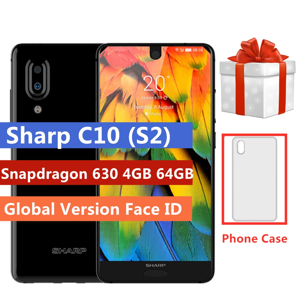 SHARP AQUOS C10 S2 смартфон с 5 дюймовым дисплеем восьмиядерным процессором Snapdragon 630 ОЗУ 4